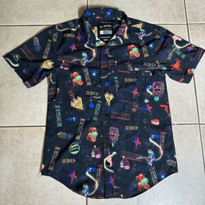 RSVLTS Men’s XS Black Harry Potter All Over Print Weasley Wizard Kunuflex Shirt